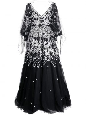 Sukienka koktajlowa tiulowa koronkowa Saiid Kobeisy