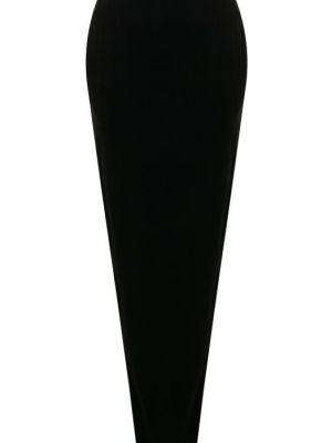 Шелковая юбка из вискозы Rick Owens черная