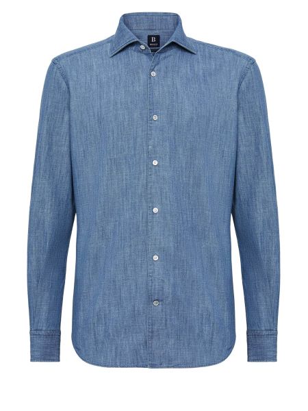 Rifľová košeľa Boggi Milano modrá