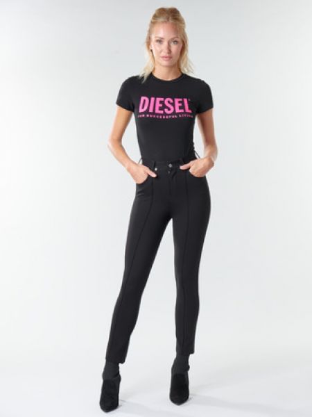 Spodnie z kieszeniami Diesel czarne