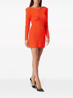 Koktejlové šaty Philipp Plein oranžové