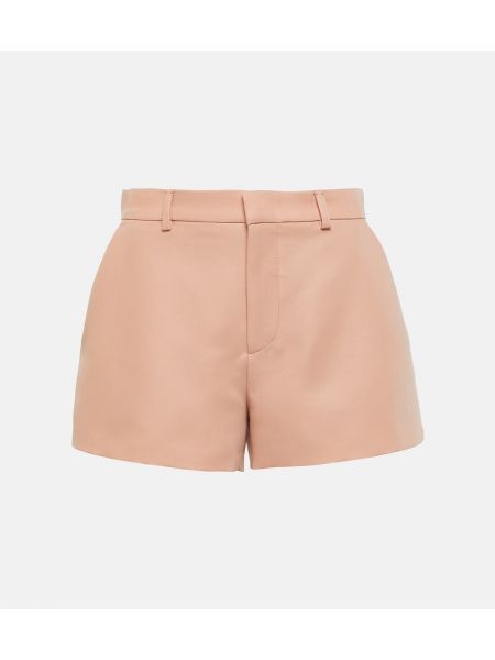 Pantalones cortos de lana de lana mohair Gucci rosa