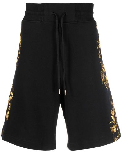 Trykt jeans-shorts Versace Jeans Couture svart