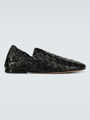 Pantofi loafer din piele Bottega Veneta negru