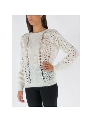 Sweter z okrągłym dekoltem Fracomina biały
