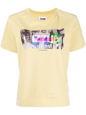 T-shirt con stampa Izzue giallo
