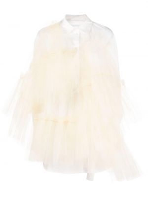 Памучна коктейлна рокля от тюл Act Nº1 бяло