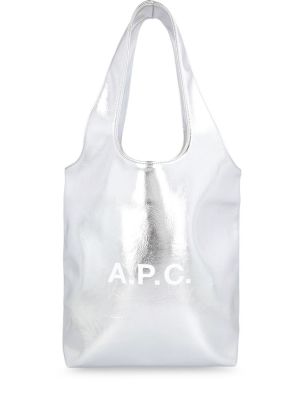 Shopper kabelka A.p.c. stříbrná