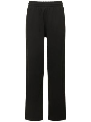 Pantaloni din fleece din bumbac Wardrobe.nyc negru