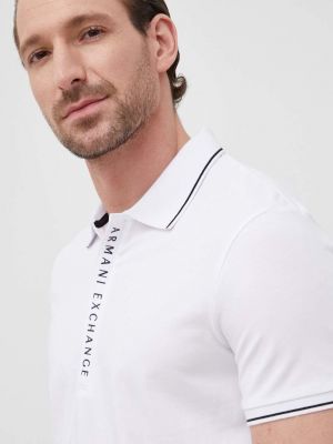 Koszula z nadrukiem Armani Exchange biała