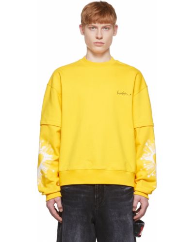 Bluza dresowa bawełniana We11done, żółty
