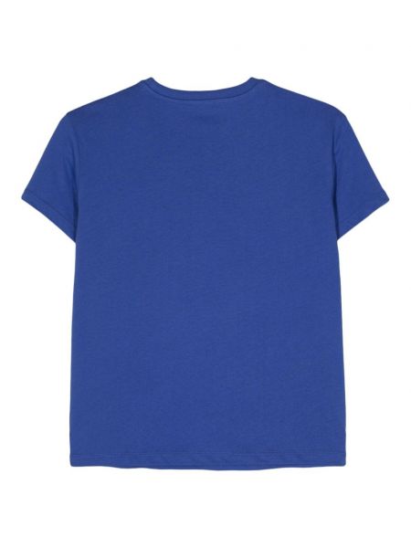 Medvilninis marškinėliai Patrizia Pepe mėlyna