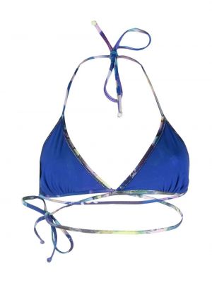 Bikini à imprimé Moschino bleu
