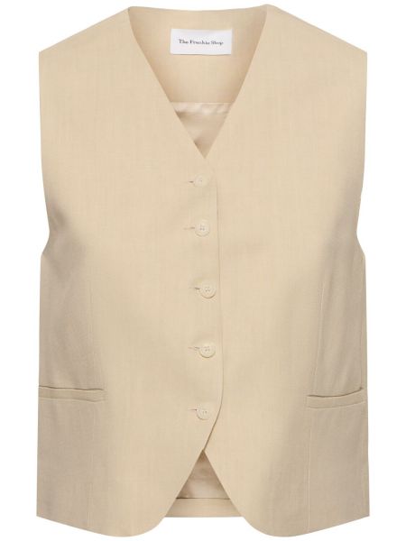 Viskose sengetøy vest The Frankie Shop beige