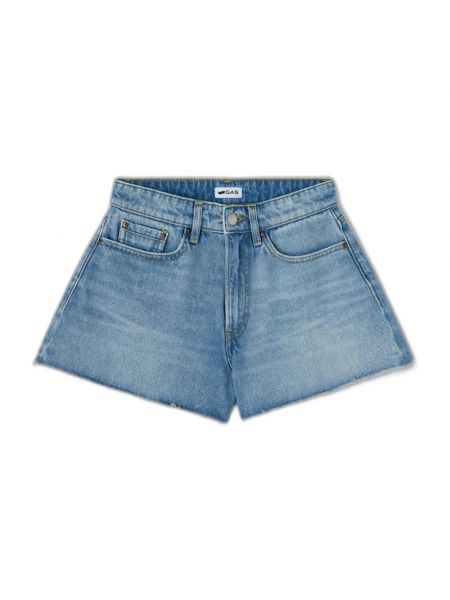Jeans shorts aus baumwoll Gas blau