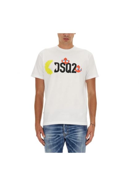 Koszulka z nadrukiem Dsquared2 biała