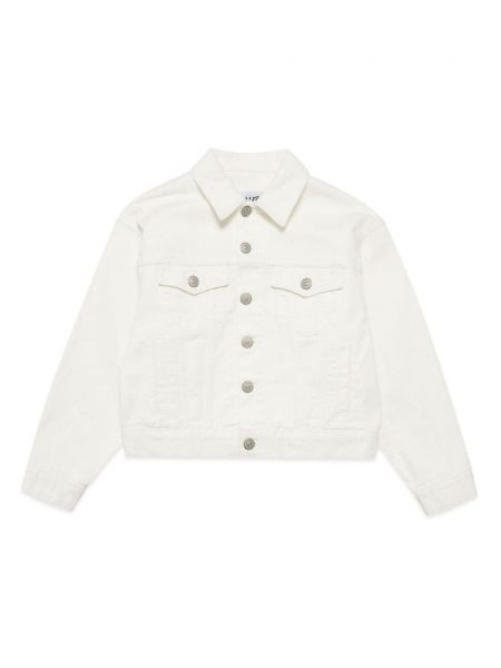 Kirjonta pitkä takki tytöille Mm6 Maison Margiela Kids valkoinen