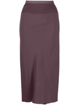Bavlnená puzdrová sukňa Rick Owens fialová