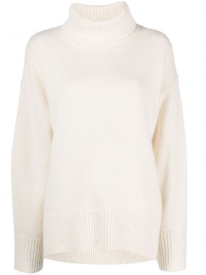 Кашмирен пуловер Arch4 бяло