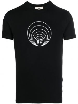 Тениска с принт Gmbh черно