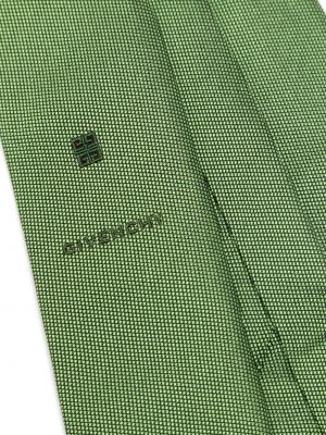 Haftowany krawat Givenchy zielony