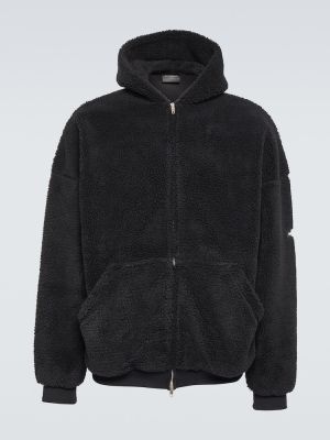 Oversize fleece hoodie Balenciaga schwarz