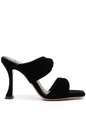 Sametové sandály Aquazzura černé