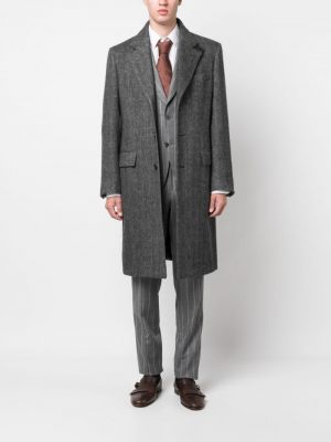 Vlněný kabát Brioni šedý
