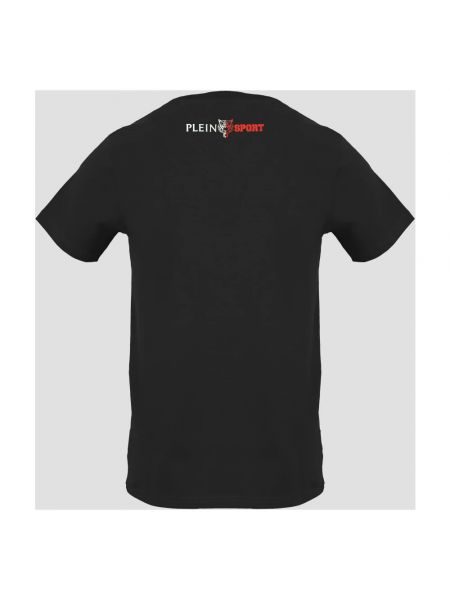 Sportliche t-shirt mit kurzen ärmeln mit rundem ausschnitt Plein Sport schwarz