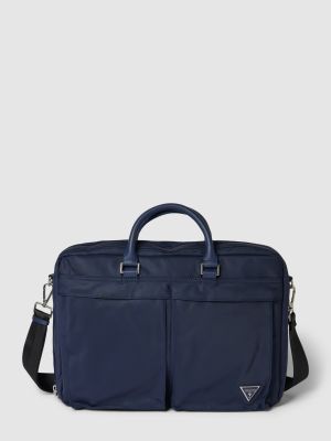 Nylonowa torba na laptopa Guess niebieska