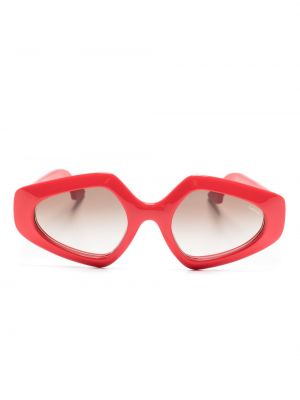 Oversize saulesbrilles Lapima sarkans