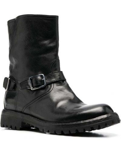 Ankle boots na sprzączkę Officine Creative czarne