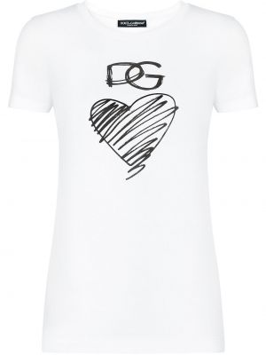 T-shirt con stampa Dolce & Gabbana bianco