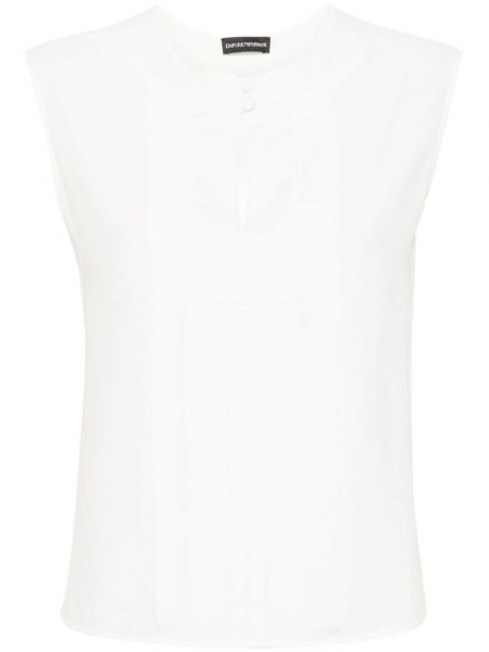 Crepe ærmeløs bluse Emporio Armani sort