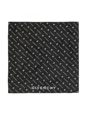 Копринен шал с принт Givenchy черно