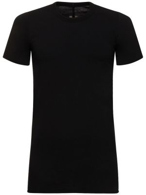 Camiseta de algodón Rick Owens negro