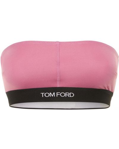 Sutien bandeau din jerseu din modal Tom Ford roz