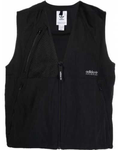 Trykt zip vest Adidas svart