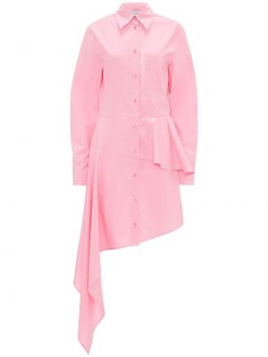 Peplum asymetrické šaty Jw Anderson růžové