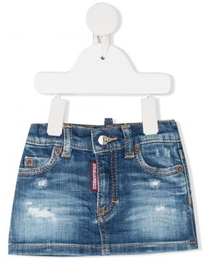 Nødlidende jeans-skjørt for jenter Dsquared2 Kids blå