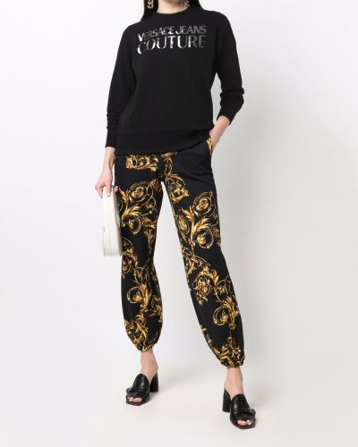 Sweat col rond col rond Versace Jeans Couture noir