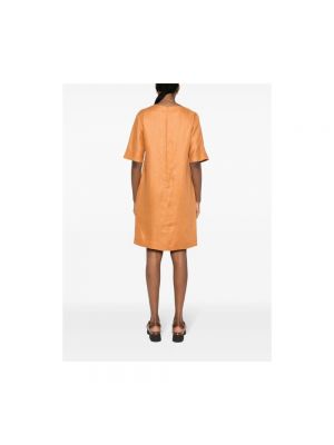 Mini vestido de lino Antonelli Firenze naranja