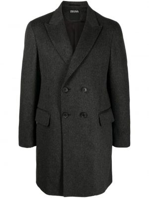 Plstěný kabát Zegna sivá