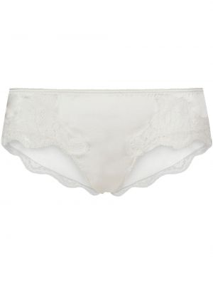 Pantalon culotte à fleurs en dentelle Dolce & Gabbana blanc