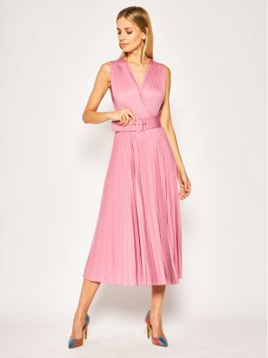 Коктейлна рокля slim Marella розово