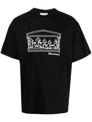 T-krekls ar apdruku Aries melns