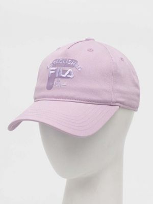 Хлопковая кепка Fila фиолетовая