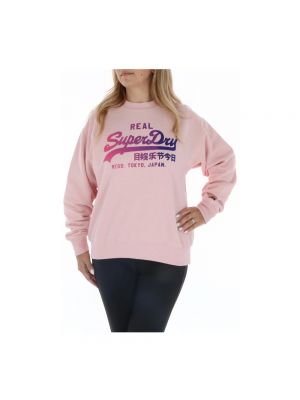 Sweatshirt mit print Superdry pink