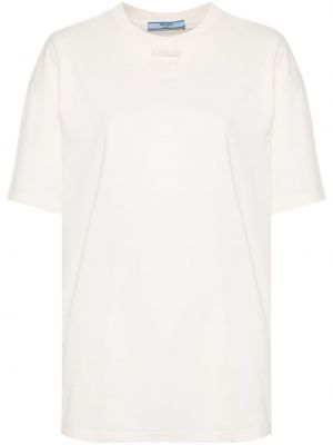 Majica z vezenjem Prada bela