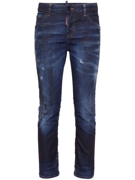 Ince düşük belli skinny fit jean pantolon Dsquared2 mavi